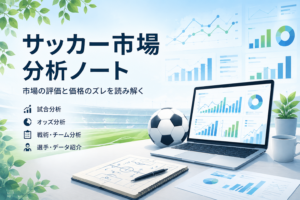サッカー市場分析｜支持率とオッズのデータ分析イメージ